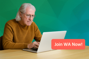 Essential online business tools for retirees: laptop, scheduling, email platform.