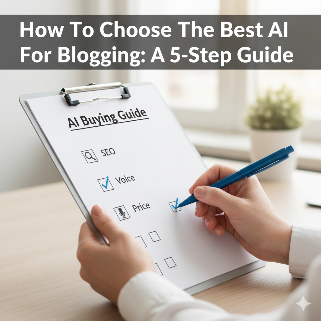 How To Choose The Best AI For Blogging: A 5-step checklist for content creators.