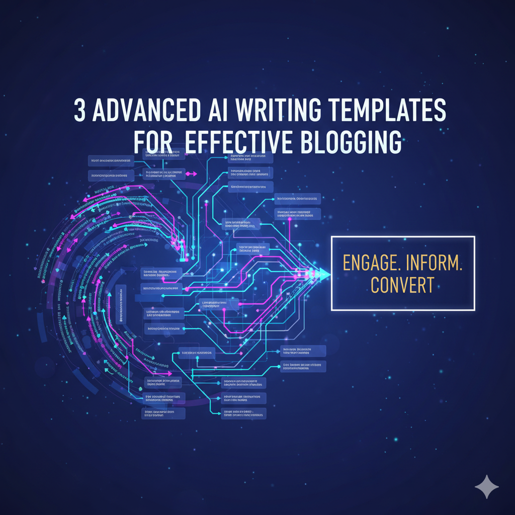 AI Writing Templates For Effective Blogging: Advanced prompt engineering framework visualization.