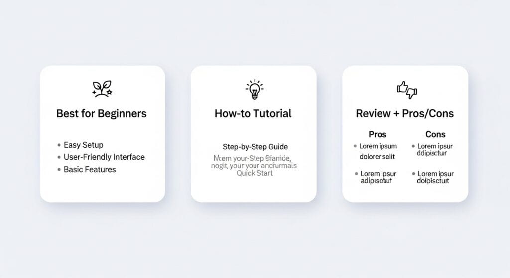 Three seed content types for a new affiliate site.