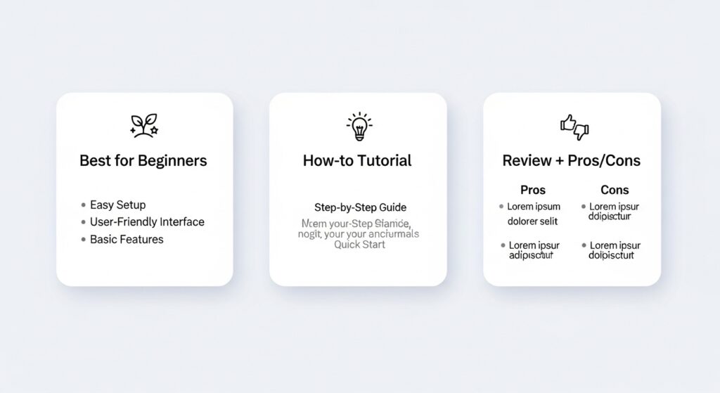 Three seed content types for a new affiliate site.