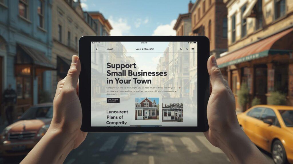 Example local directory page as an online business idea for retirees