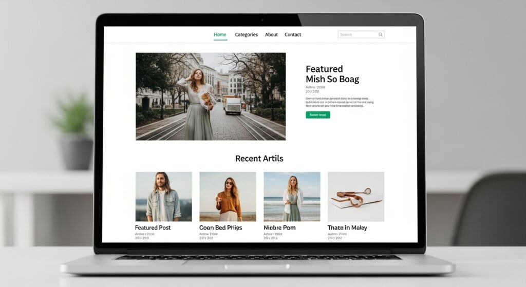 Example of a clean, mobile-responsive affiliate blog layout.