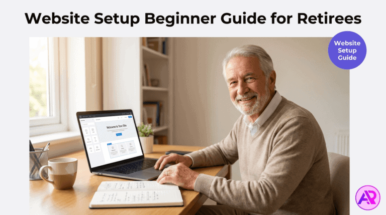 Retirement website setup guide for beginners to increase revenue online.