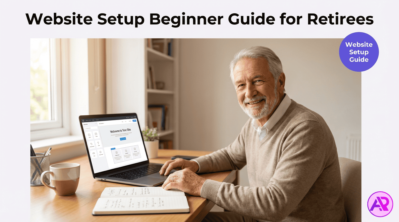 Retirement website setup guide for beginners to increase revenue online.