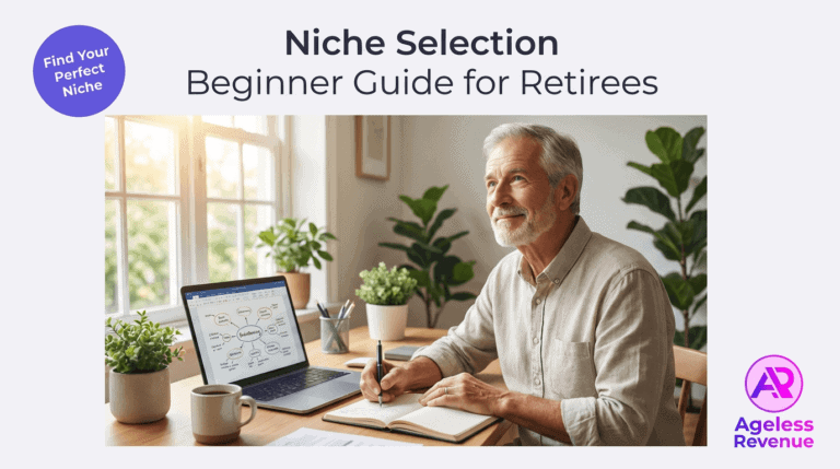 Optimized niche selection for retirees interested in passive income and online revenue streams.