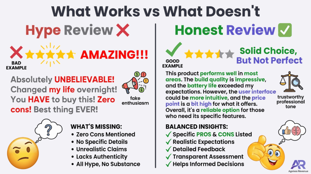 Optimized, trustworthy review highlighting pros and cons for better SEO.