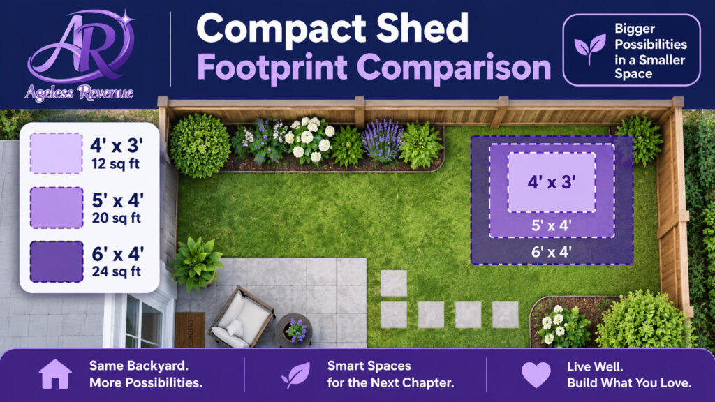 Comparison of compact shed sizes suitable for small yards