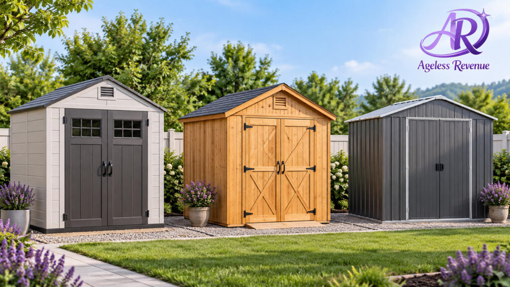 Comparison of resin, wood, and metal garden shed materials